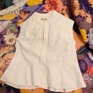 Madewell White Cotton Blouse